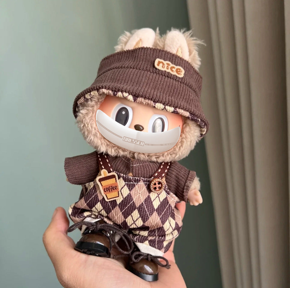 For Labubu Doll Clothes - Fits 17cm Vinyl Figures, Fashion Outfits Only (Doll Not Included)-075
