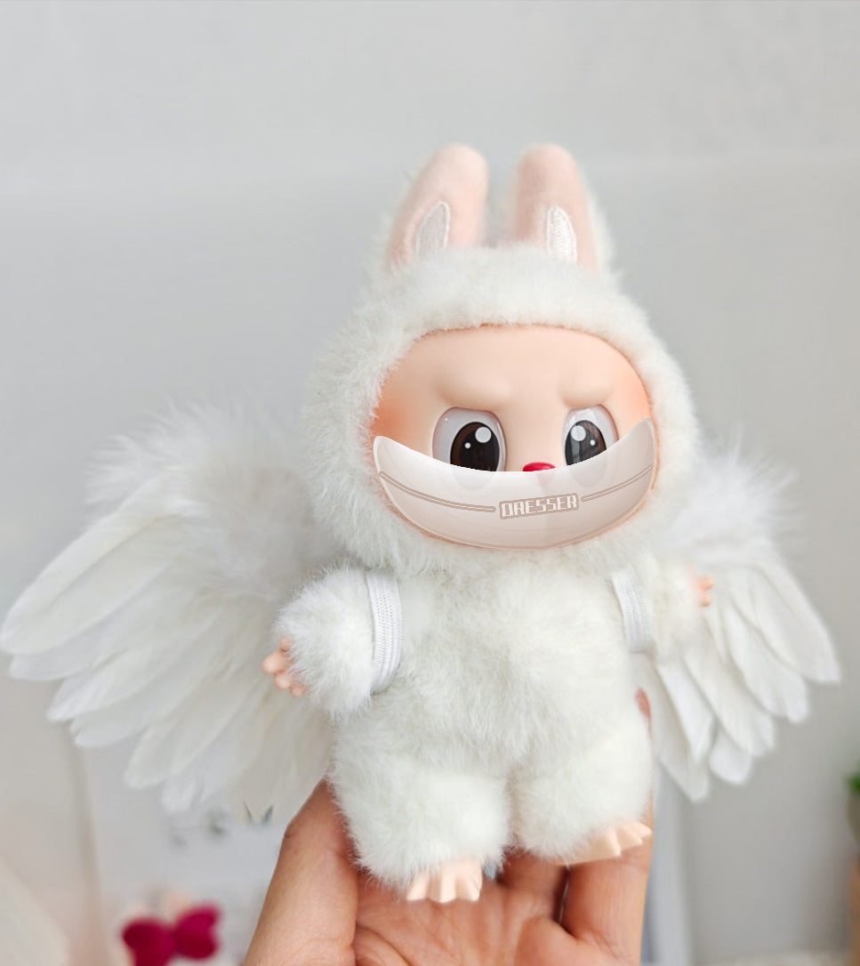 For Labubu Angel Wings Accessory - Delicate Mini Wings for 17cm Dolls (Wings Only, Doll Not Included)