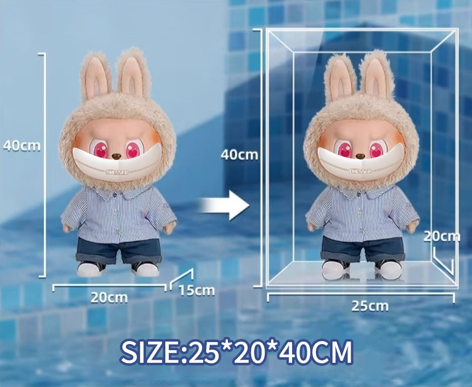 For Labubu Display Case & Storage Stand - Premium Showcase Box for Doll Collections (Case Only, No Doll Included)