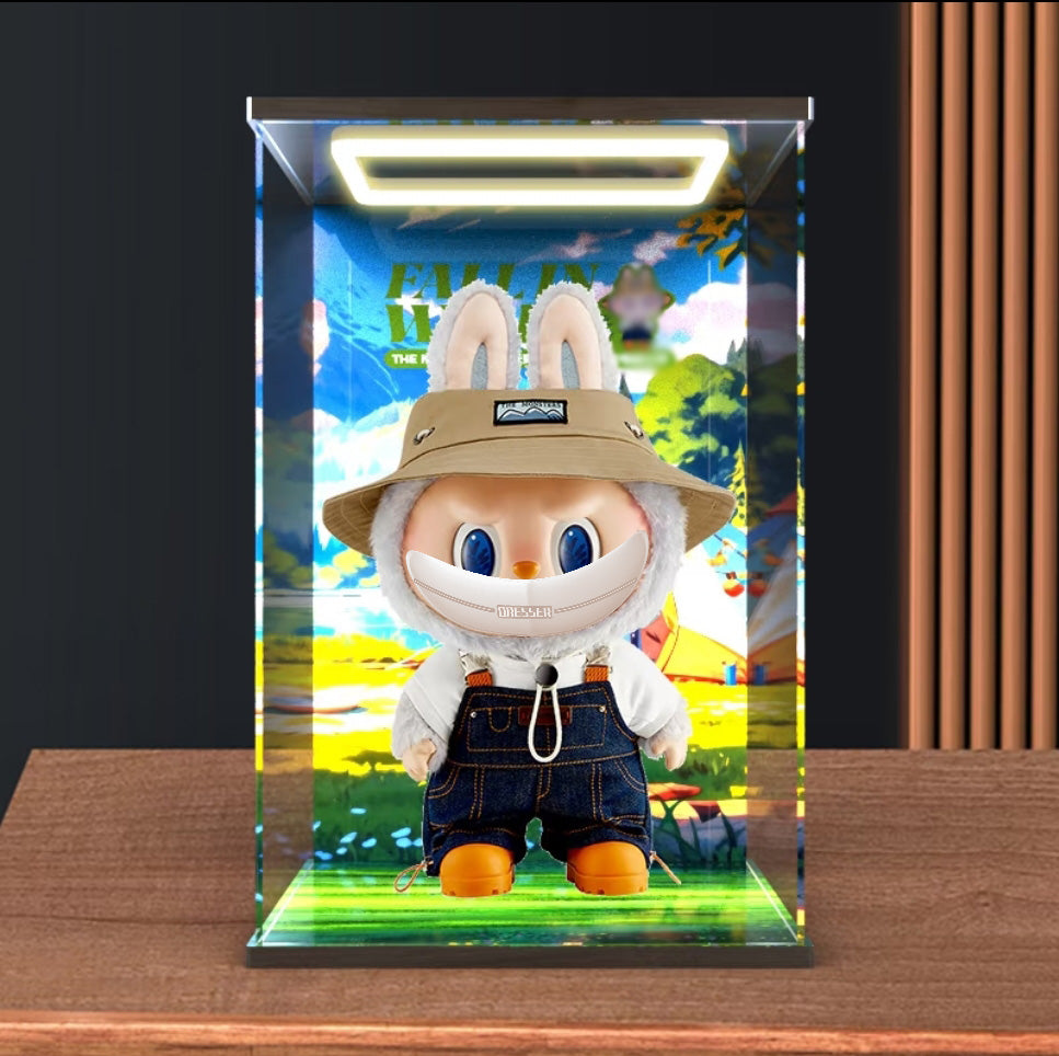 For Labubu Display Case & Storage Stand - Premium Showcase Box for Doll Collections (Case Only, No Doll Included)