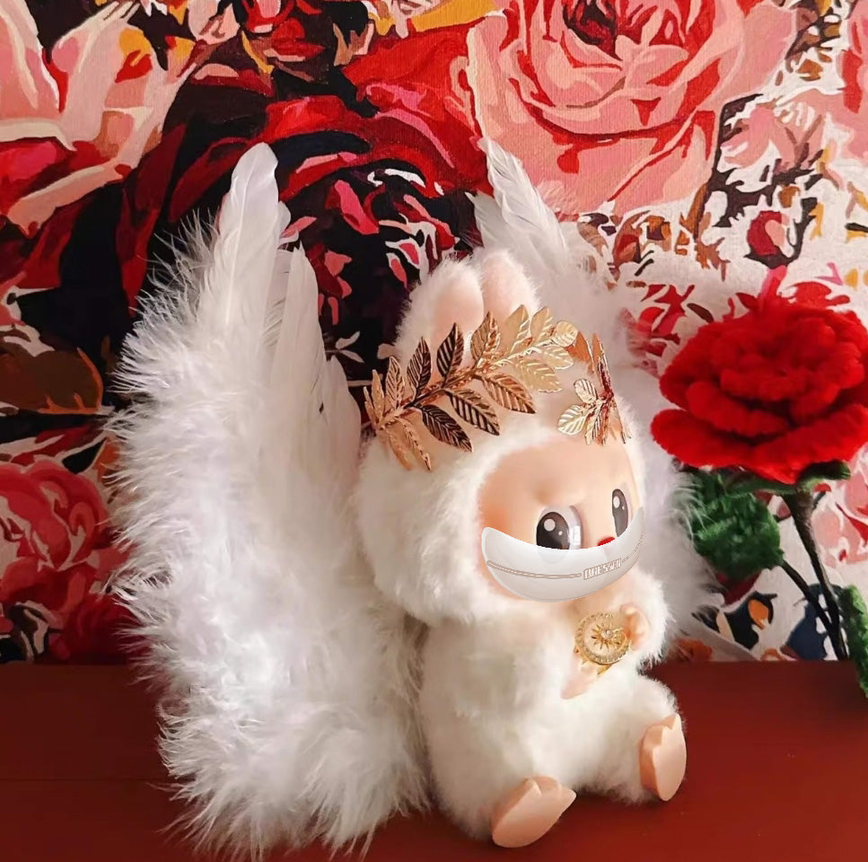 For Labubu Angel Wings Accessory - Delicate Mini Wings for 17cm Dolls (Wings Only, Doll Not Included)