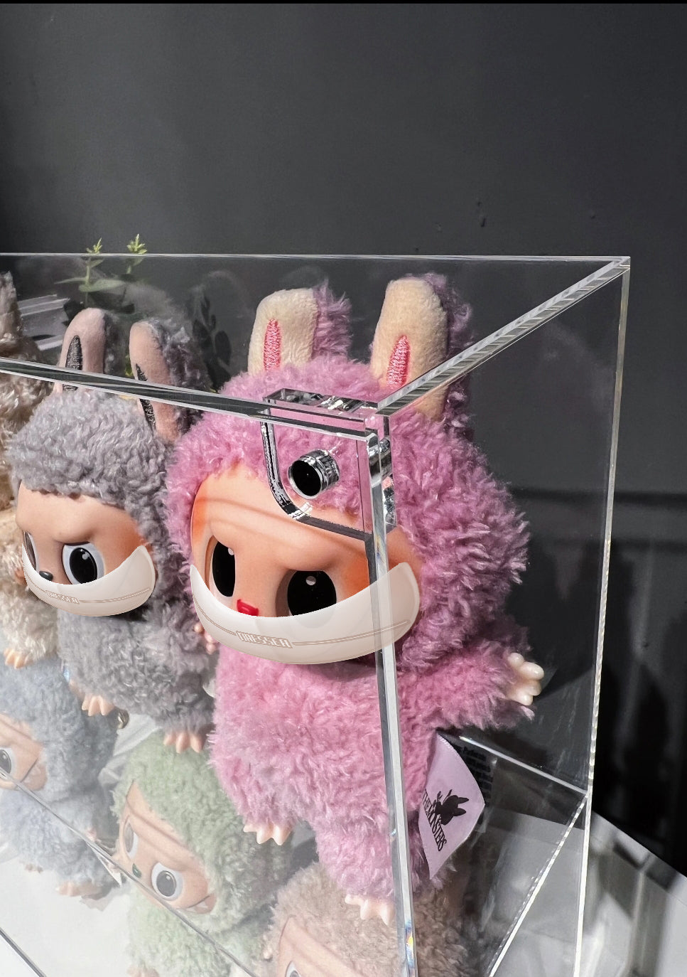 For Labubu Display Case - Crystal Clear Acrylic Showcase for Vinyl Figures, Magnifying Effect for Enhanced Visibility, Empty Case Only (Figures Not Included)
