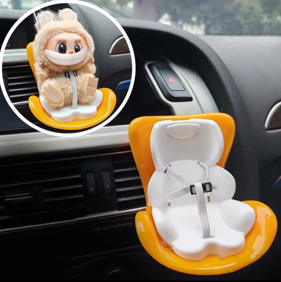 For Labubu Doll Car Seat - Miniature Chair for 17cm Figures (Seat Only, Doll Not Included)