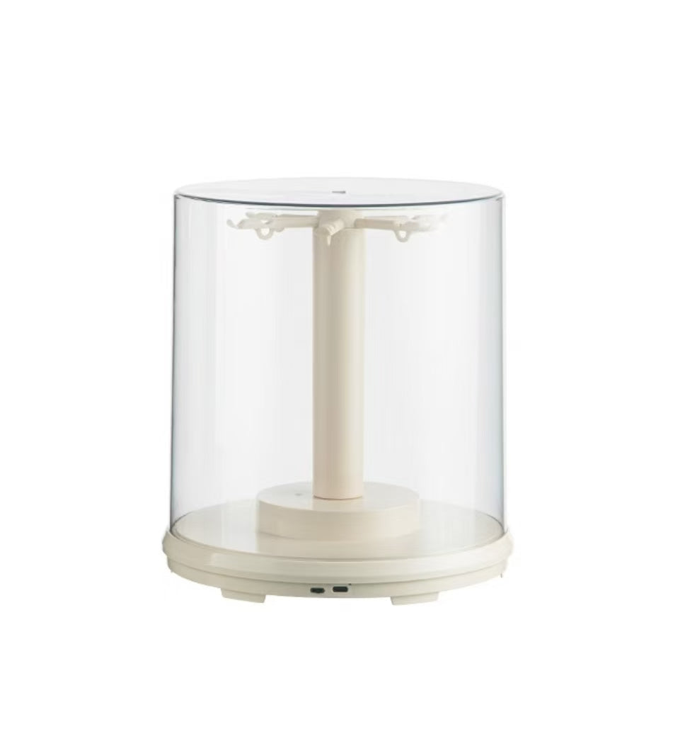 For Labubu Rotating Display Case - Stackable Spinning Showcase with Non-Slip Base, Crystal Clear Acrylic for Vinyl Figure Collections, Ready-to-Use & Space-Saving Design