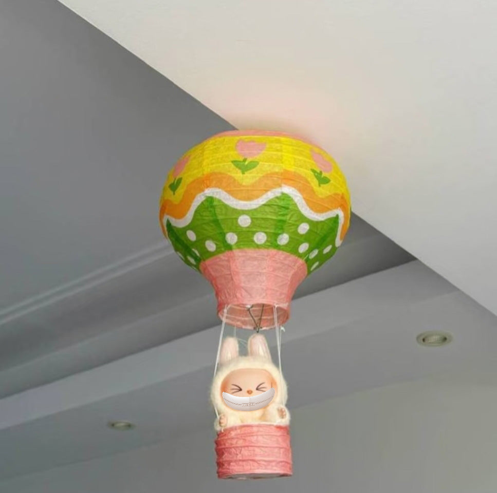 For Labubu Hot Air Balloon Decor - Whimsical Miniature Accessory for 17cm Dolls (Balloon Only, Doll Not Included)