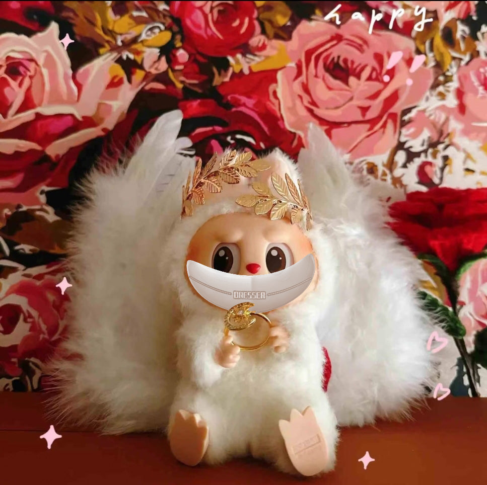For Labubu Angel Wings Accessory - Delicate Mini Wings for 17cm Dolls (Wings Only, Doll Not Included)