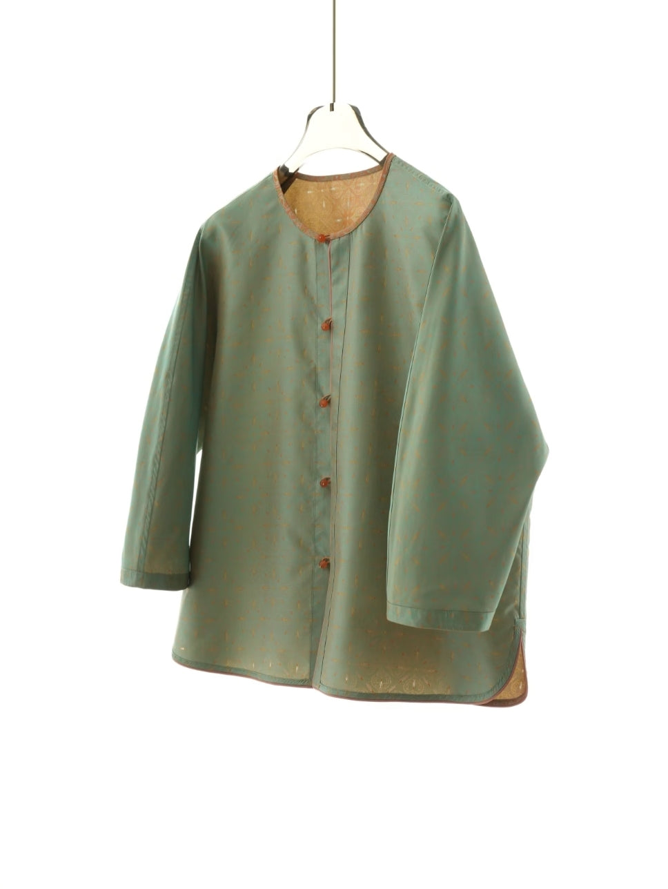 Song Brocade Jacket – Diamond Lattice & Butterfly Pattern, Reversible Lightweight Coat, 100% Pure Mulberry Silk, New Chinese Style