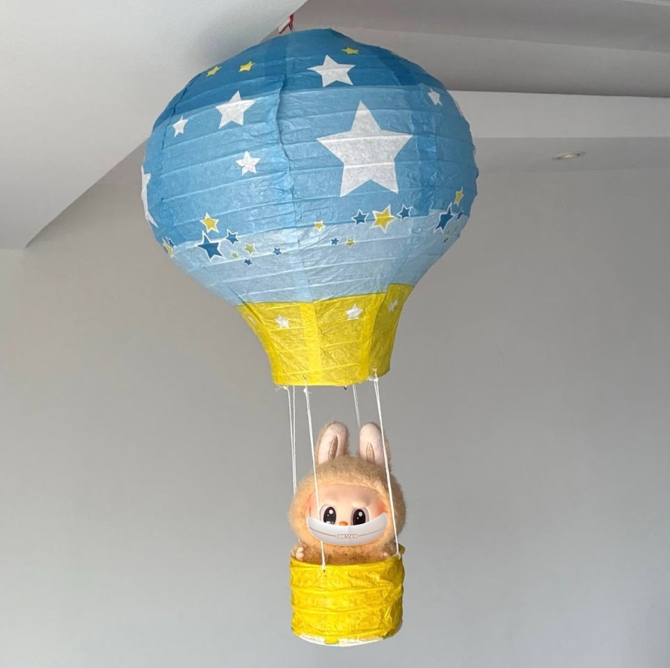 For Labubu Hot Air Balloon Decor - Whimsical Miniature Accessory for 17cm Dolls (Balloon Only, Doll Not Included)