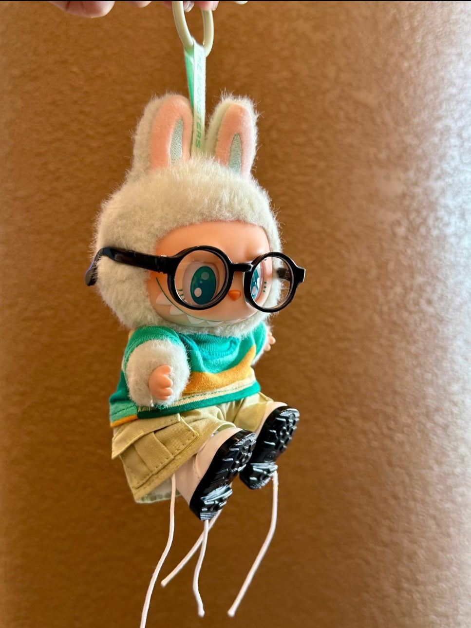 For Labubu Green Striped Outfit – Stylish Miniature Clothing for 17cm Dolls (Clothing Only, No Doll Included)-069
