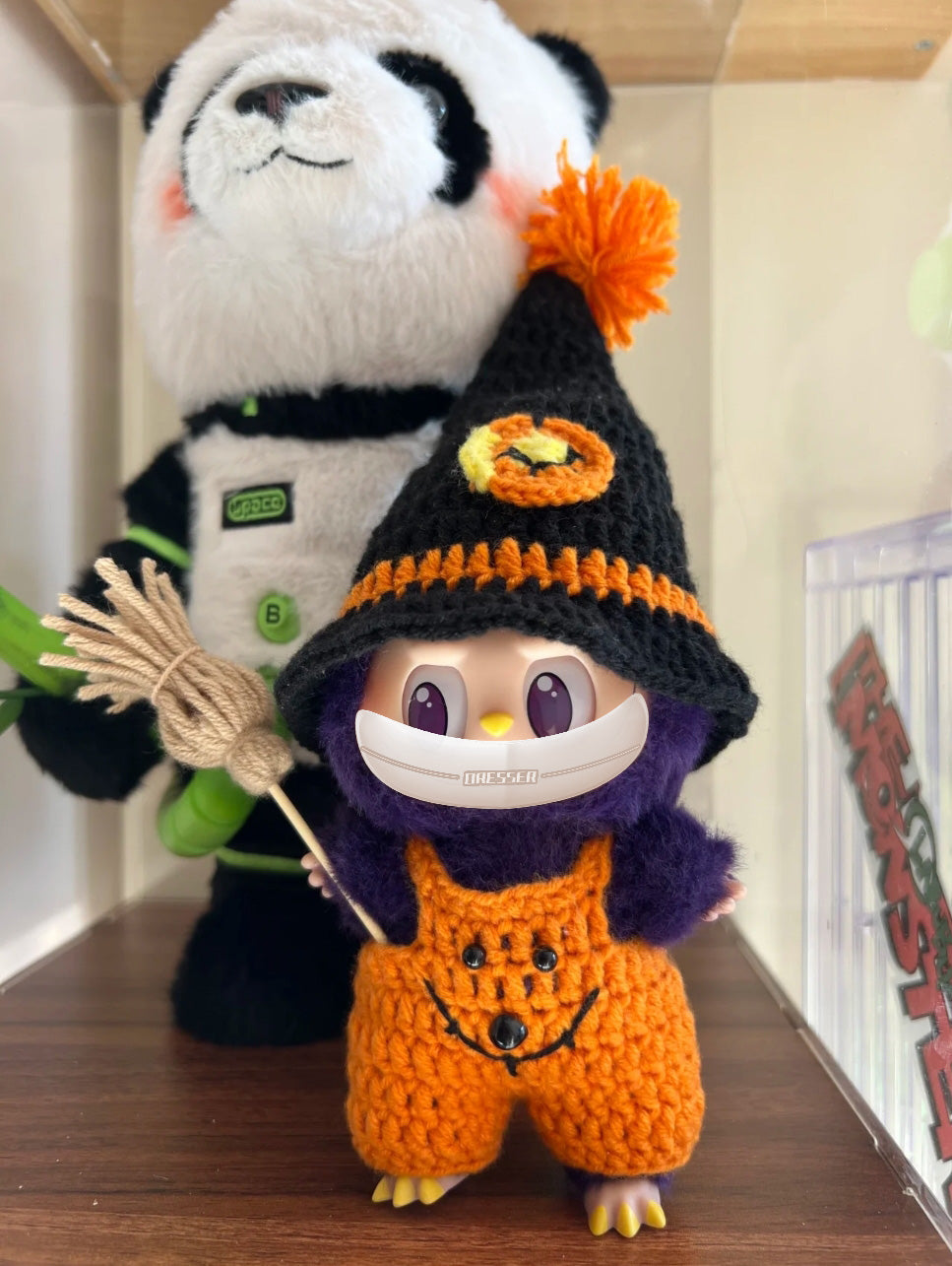 For Labubu Halloween Costume - Spooky Miniature Outfit for 17cm Dolls (Clothing Only, Doll Not Included)-070
