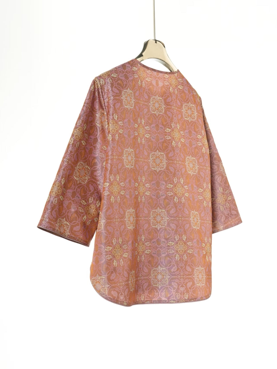 Song Brocade Jacket – Grapevine & Lotus Pattern, Reversible Lightweight Coat, 100% Pure Mulberry Silk, Contemporary Chinese Style