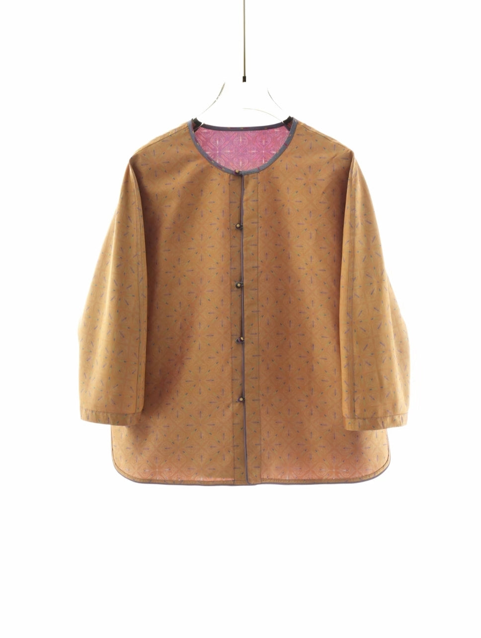 Song Brocade Jacket – Diamond Lattice & Butterfly Pattern, Reversible Lightweight Coat, 100% Pure Mulberry Silk, New Chinese Style