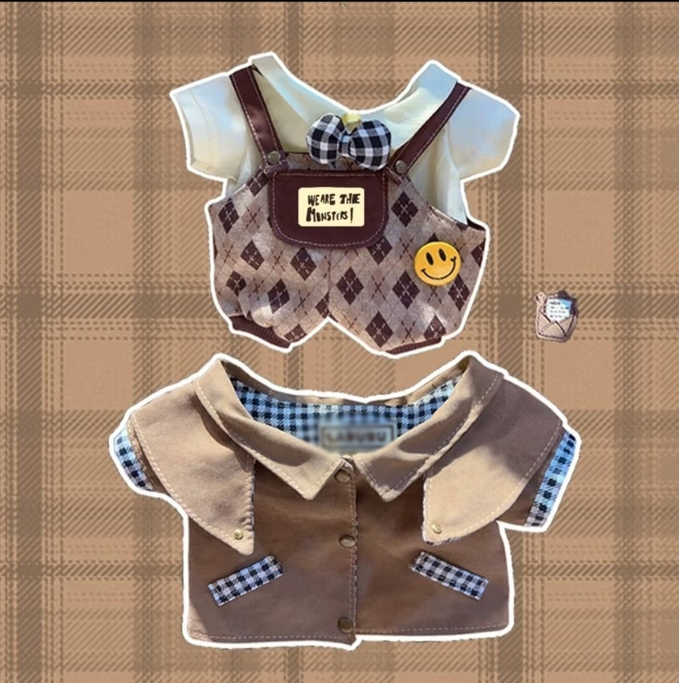 For Labubu Detective Outfit – Sleek Miniature Costume for 17cm Dolls (Clothing Only, Doll Not Included)-068