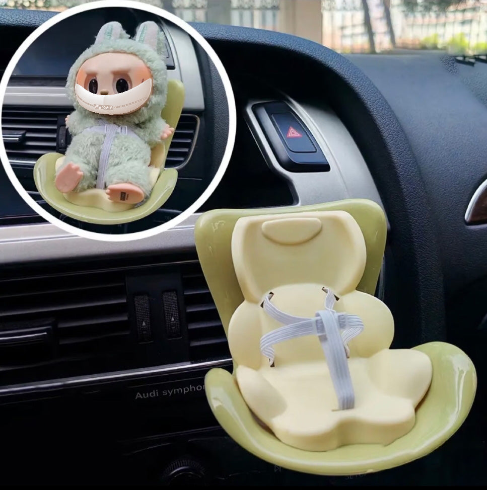 For Labubu Doll Car Seat - Miniature Chair for 17cm Figures (Seat Only, Doll Not Included)