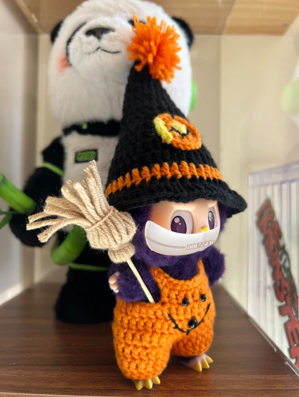 For Labubu Halloween Costume - Spooky Miniature Outfit for 17cm Dolls (Clothing Only, Doll Not Included)-070